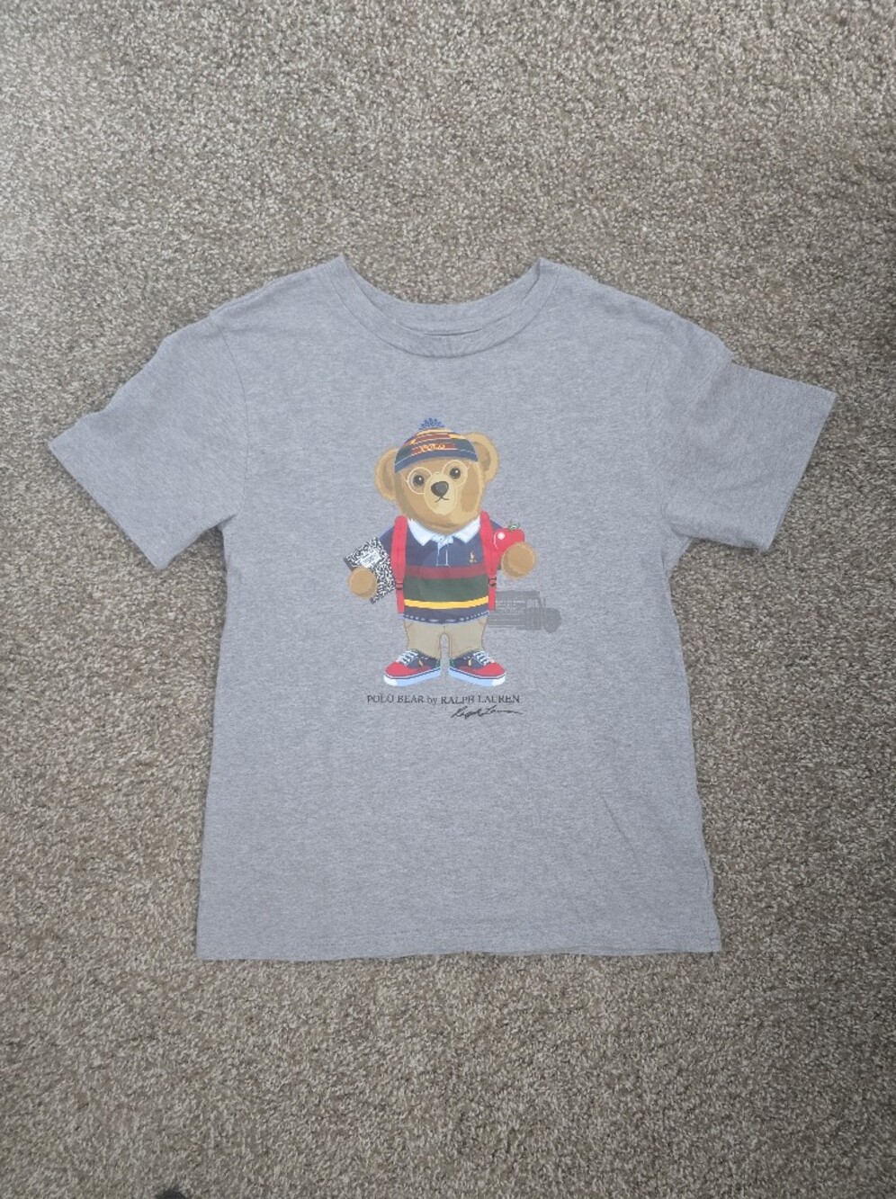 Polo Bear Graphic Kids T-Shirt - Gray